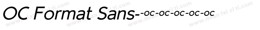 OC Format Sans字体转换
